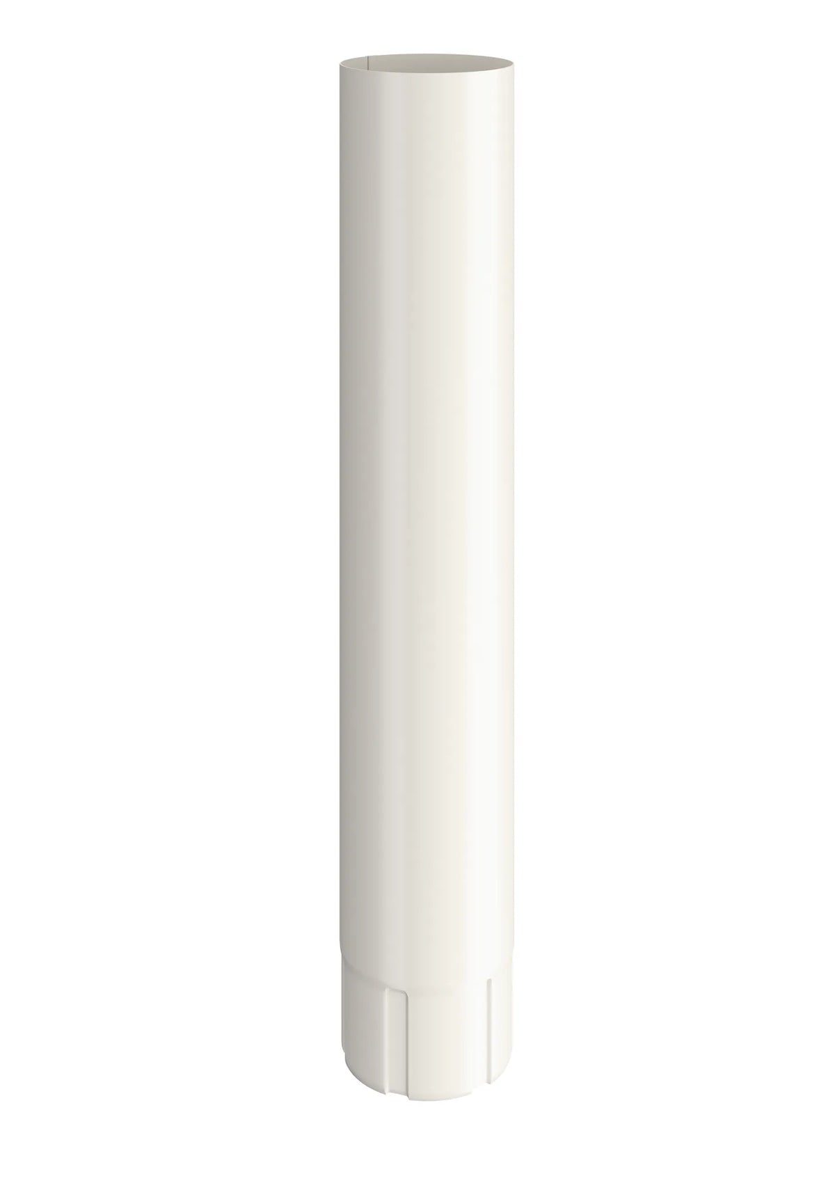 Mellanstycke 87mm diameter i vit kulör från Lindab. Längd 0,5m. Passar till stuprör och takavvattning.